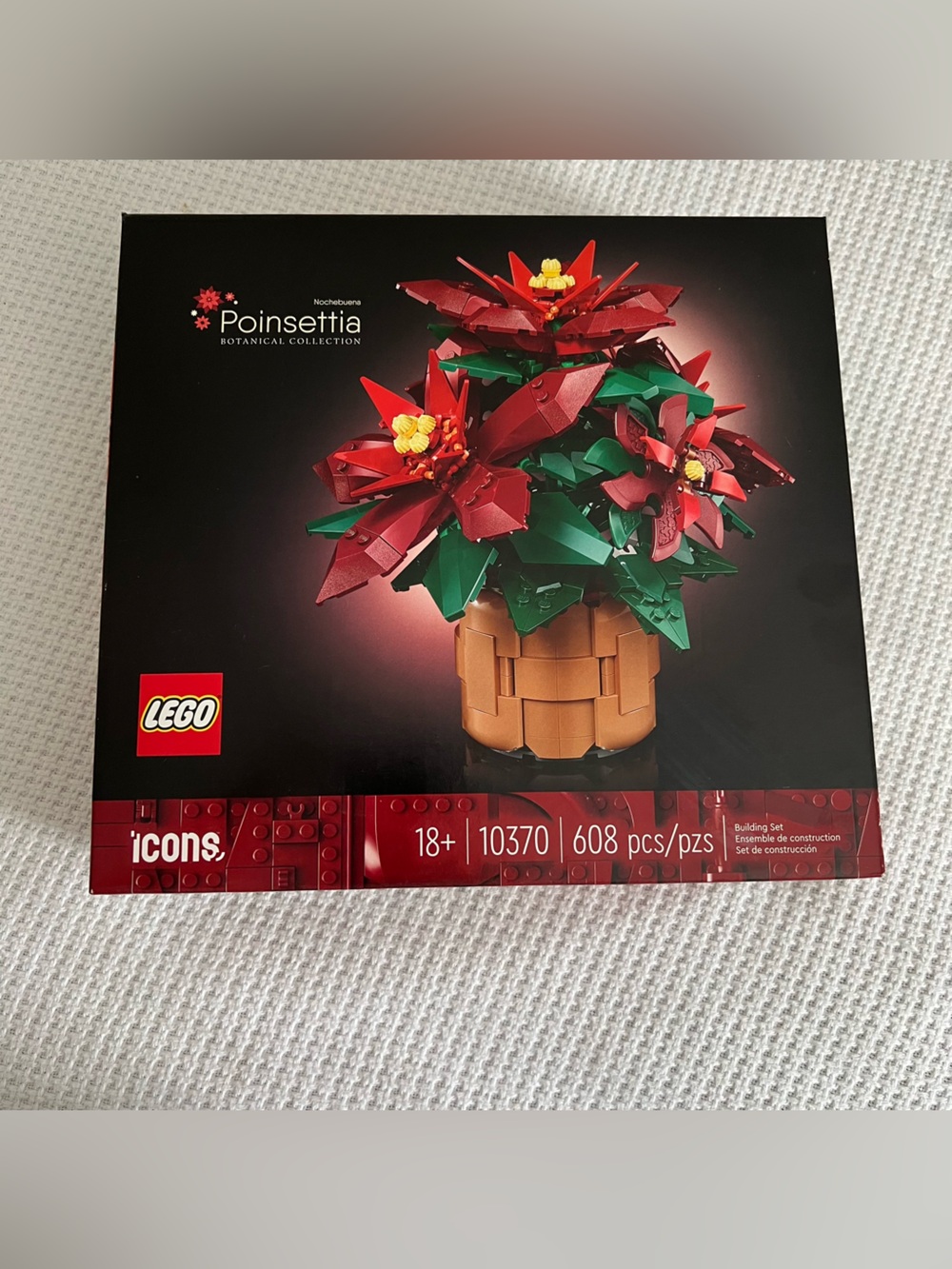 LEGO Icons Poinsettia Botanical Collection Building Set 10370